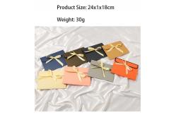 China Paperboard Envelope Custom Paper Pouch With Ribbon Closure supplier