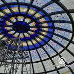 Hi-end Custom Stained Leaded Glass Domes And Skylights Art Stained Glass for sale