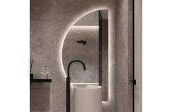 China Half Moon Frameless Backlit Bathroom Mirror Smart Led Light Wall supplier