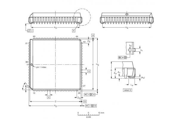 Single-chip 8-bit microcontrollerP80C552EFA QFP Integrated Circuit Chip