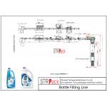 Foaming Liquid Filling And Sealing Machine Line For Floor / Glass Cleaner for sale