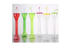 China 900ml Clear Party LED Yard Cup Cocktail PET Slush Ice Cup 40cm Height supplier
