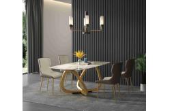 China Bright Modern Rectangular Dining Tables Italian Simple Home Rectangle Breakfast Table Set supplier
