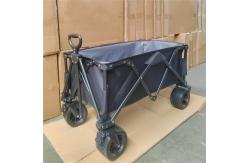 China Custom Fabric PU Wheel Camping Outdoor Folding Hand Pull Cart Wagon supplier