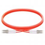 LC UPC LC UPC Multimode Fiber Optic Cable Duplex 2 Core 0.9mm 2.0mm 3.0mm for sale