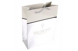 China Custom Printed Glossy Silver Paper Carrier Bags With Embossed Logo Suppliers supplier