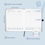 ODM Black Weekly Planner 2023 With Hourly Intervals Academic Agenda