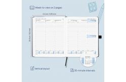 China Large Hardback Student Weekly Planner 2023 Bordeaux Leatherette supplier