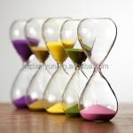 Hand Blown Hourglass , Colored Sand Hourglass Timer 5 Minute for sale