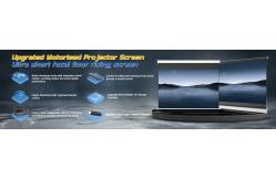 China Motorized Tension Floor Rising Screen PVC UST Alr Projector Screen supplier