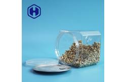 China 610ml Square Dry Fruits Grain PET Can With Aluminum Lid supplier