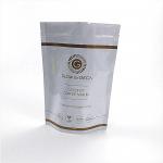 Glossy White Mylar Plastic Pouches Packaging Stand Up Pouch For Coffee Packaging for sale