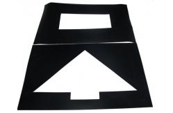 China Parking Lot Symbol PVC Stencil Rectangle For Symbol Mark Printing Spurt Draw supplier