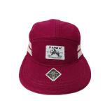 Fashion Custom Wool 5 Panel Camper Hat For Children Red Color 56-62CM for sale