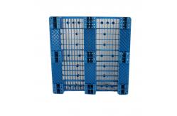 China HDPE Perforated Nestable Plastic Pallets Blue 6 Ton Static Load supplier