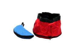 China Canvas Travel Foldable Dog Bowl Dog Water Bowl Easy Pack Lightweight 15 * 5cm supplier