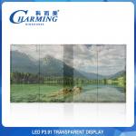 Outdoor P3.91 Transparent LED Video Wall High Brightness LED Grass Screen for sale
