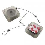 Square Clear Anti Theft Pull Box 1.5M Stretching Cable Retractor For Jewelry / Sunglasses for sale