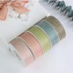 Polyester Gift Packing Ribbon Design Bamboo Joint Double Face Woven Grosgrain for Craft for sale