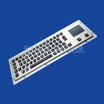 Panel Mount Illuminated Metal Keyboard With 65 Backlight Keys And Integrated Touchpad
