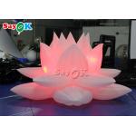 Party Decoration 3m Inflatable Lotus Flower Model With Led