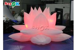 China Party Decoration 3m Inflatable Lotus Flower Model With Led supplier