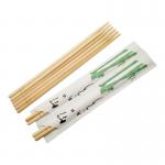 Washable Customized Packaging Round Bamboo Chopsticks No Burrs 19.5cm for sale