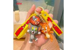 China Custom 3d Character Keychain With Metal Key Ring supplier
