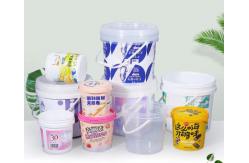 China Smooth Surface Plastic Round Buckets in Various Capacities with Customizable Logo supplier