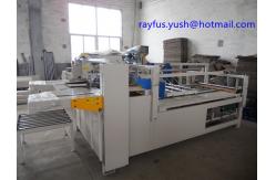 China Custom Carton Folder Gluer Machine / Semi Automatic Folder Gluer lifting gluing pressing supplier