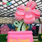 Customized Giant Lighting Inflatable Rich Flower For Advertising Decoration