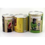 Air proof EZ open Paper Composite Rice Cans recycled round , gift tube packaging