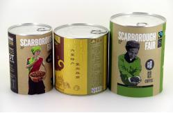 China Air proof EZ open Paper Composite Rice Cans recycled round , gift tube packaging supplier