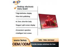 China Commercial Digital Tabletop Menu Displays 23.8inch/21.5inch Pixel Pitch Customizable System supplier