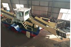 China Paddle Wheel Propulsion 5 Km/h Surface Cleaning Boat For River supplier