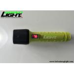 8 Hours Lightweight Led Flashlight Yellow Body Shell ABS Impact Resistant