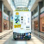 Traffic Areas No Problem Phone Case Printing Vending Machine 300kg Variable Ink Droplet Technology for sale
