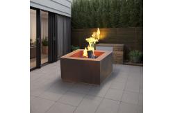 China Round 1000mm Rustic Red Steel Backyard Fire Pit or Customized supplier