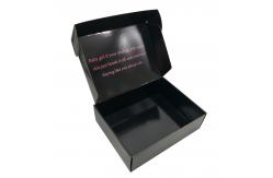 China Glossy Black Cardboard Corrugated Boxes , Foldable Kraft Paper Carton Box supplier