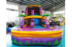 China Playground Bounce House Inflatable Water Slide With Pool supplier