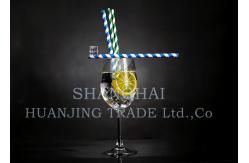 China Blue And Green Paper Spoon Straws Customized Pattern Coloured Paper Straws supplier