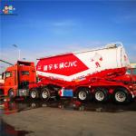 Genron Vehicle Bulk Cement Tanker Semi Trailer With HOWO Tractor for sale