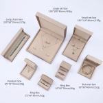 Custom Logo Nobel Sleek PU Leather Jewelry Packaging Box With Soft Velvet Lining