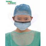 Disposable Non Woven Medical Surgical PP 3 Ply Face Mask Earloop With Splash Visor Blue for sale