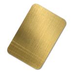 Hairline Finish Anti Fingerprint Stainless Steel Sheet 304 Plate Gold Plated for sale