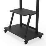 Black Smart Board Floor Stand For 55 Inch 65 Inch LCD TV Screen OEM ODM for sale