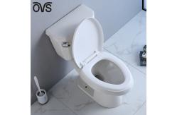 China S-trap 300mm elongated two piece toilet syphon flush Ceramic Smooth Sided supplier