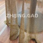 Titanium Plating Silver Chain Mail Ring Mesh Closure Curtain for sale