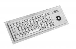 China Ruggedized Waterproof Panel Mount Keyboard With Trackball , 38mm Optical supplier