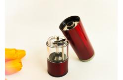 China Battery Operated Salt Grinder With Sleek Red Design Easy One Hand Operation supplier